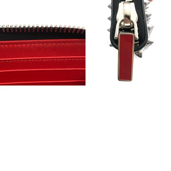 Christian Louboutin round zip long wallet grey leather - Picture 5 of 5